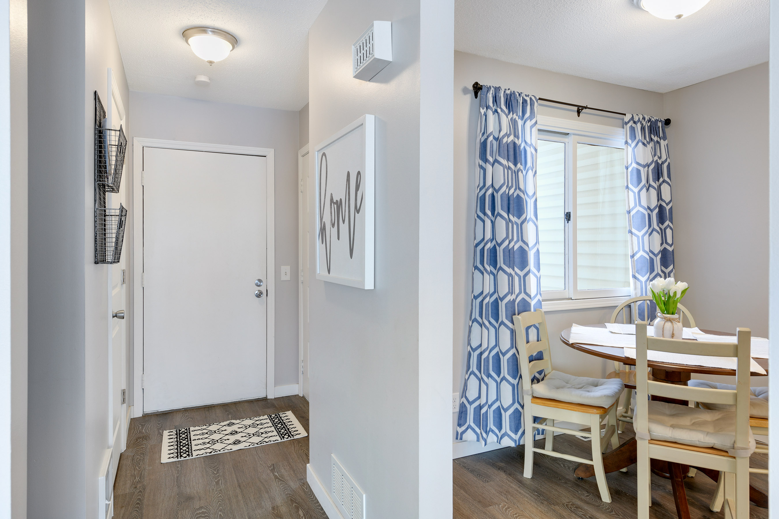 Cute entry with coat closet