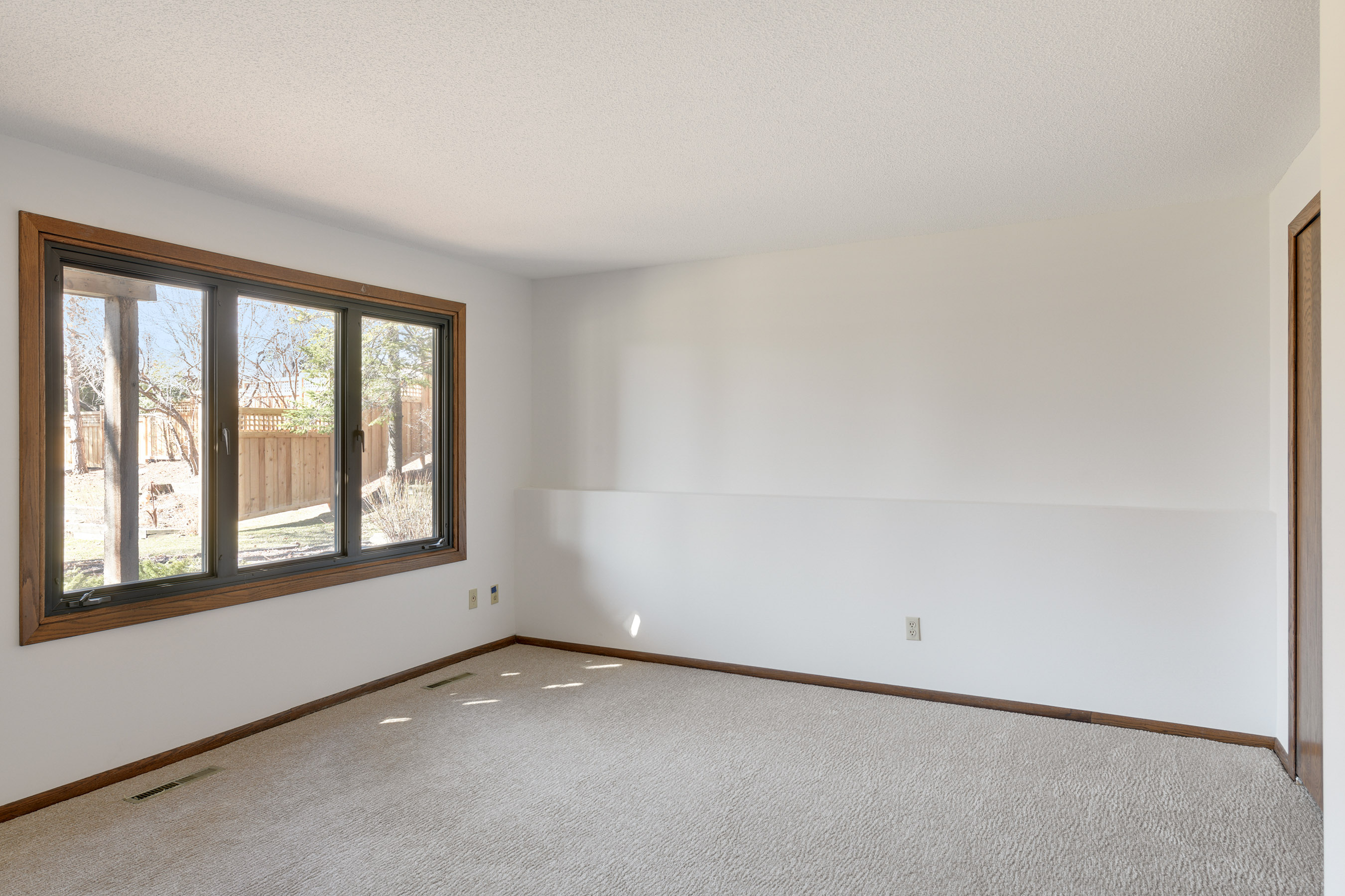 One of two lower level bedrooms