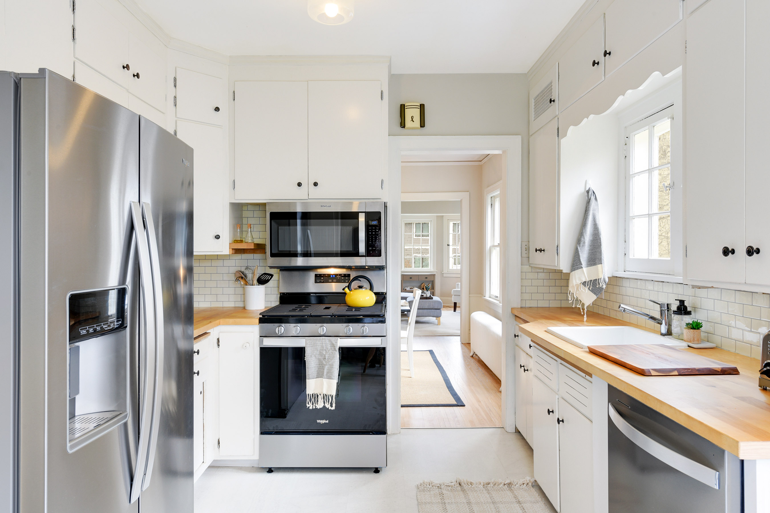 New Appliances with over-the-range Microwave and Dishwasher