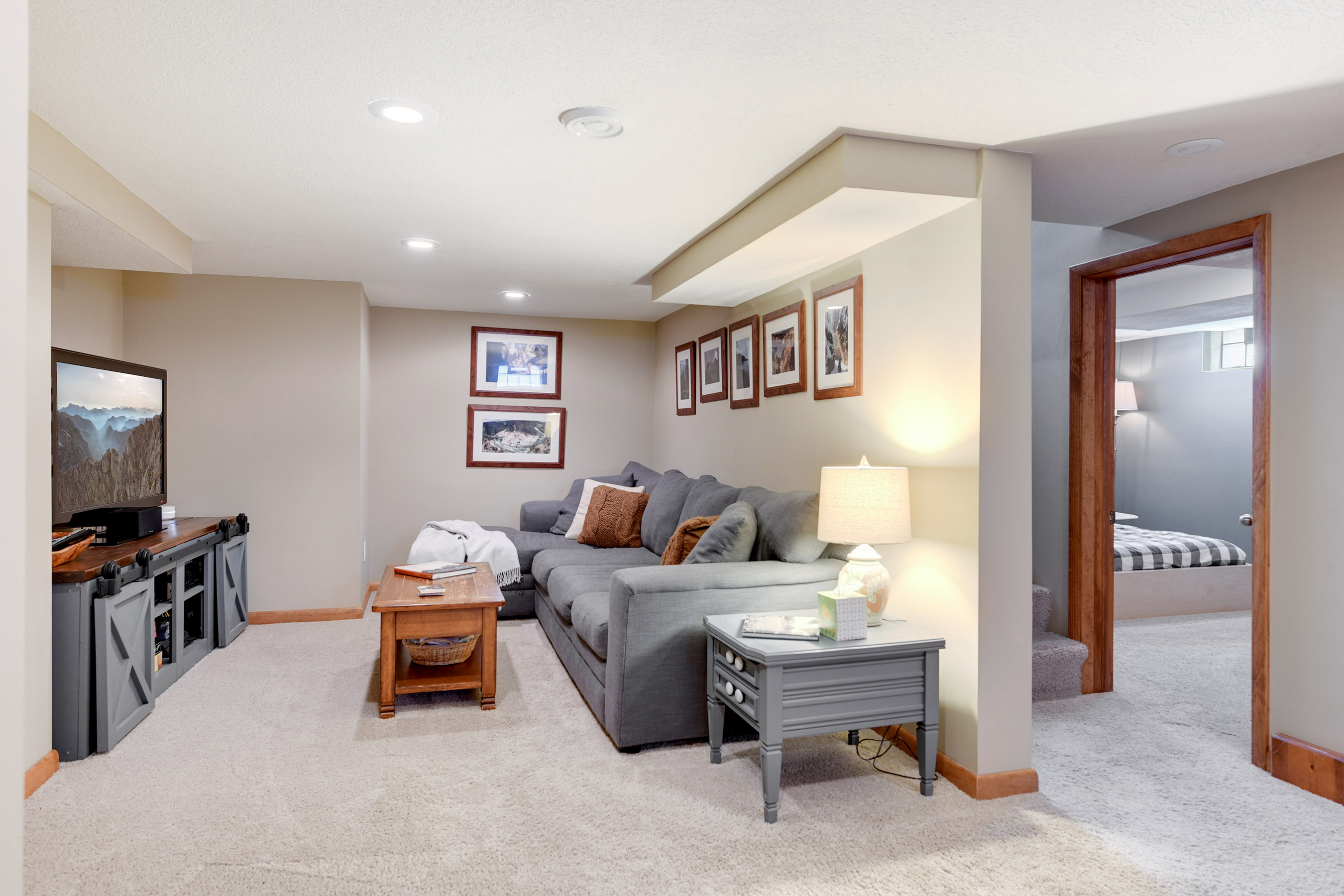 Cozy lower level