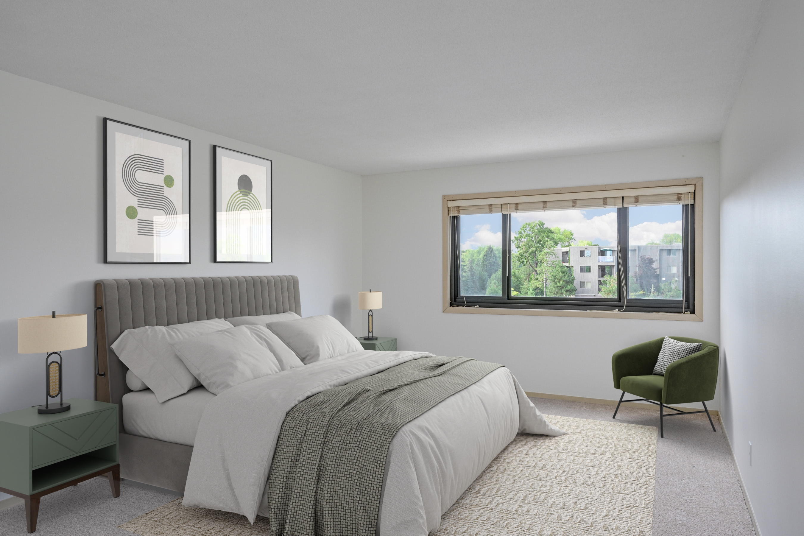 Huge Owner's suite with private bathroom - virtually staged
