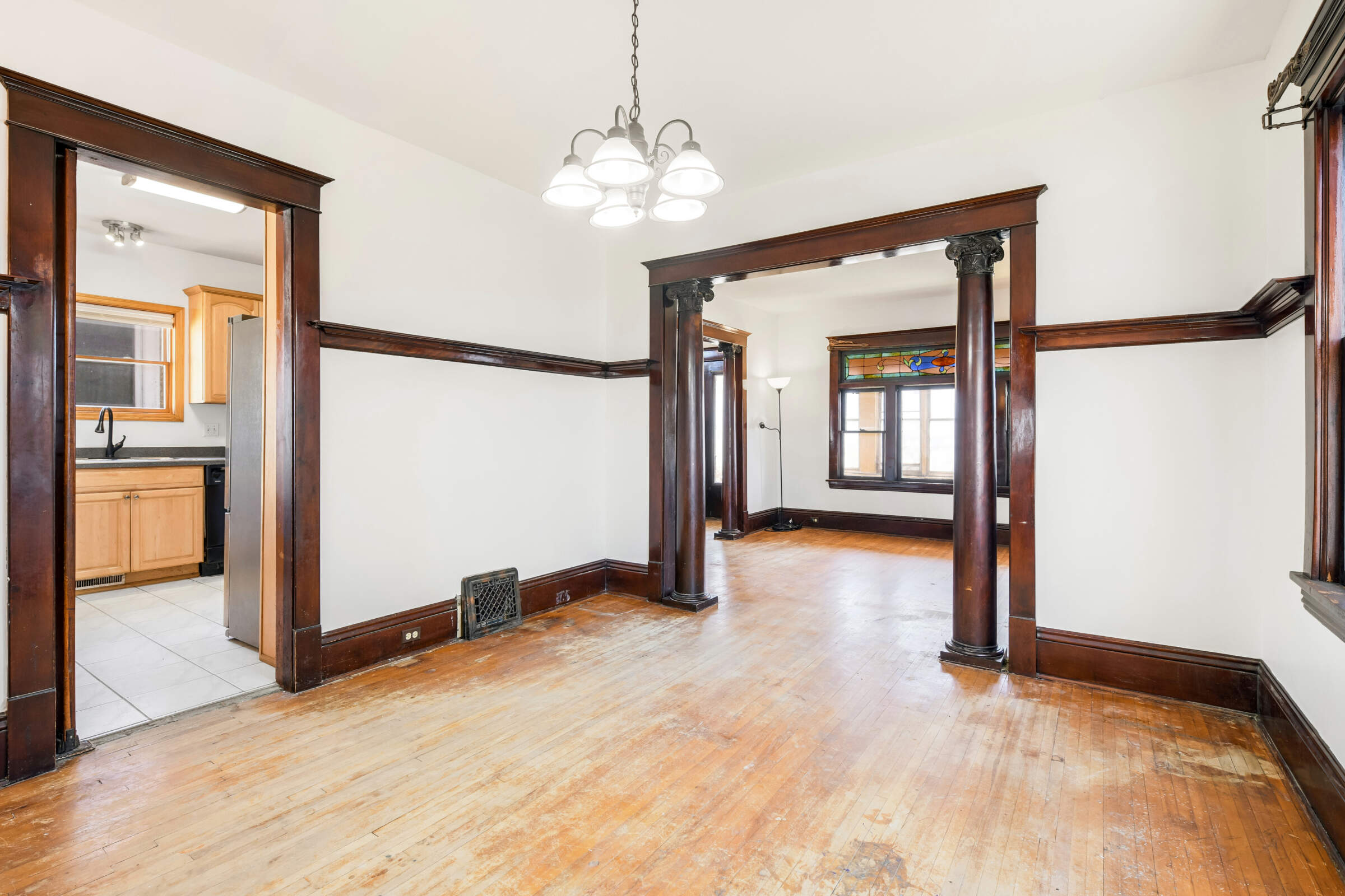 Formal dining room great for entertaining with access to the spacious kitchen and living room
